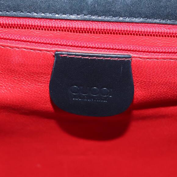 GUCCI Ready Lock Hand Bag Leather Navy 000 406 000 406 - Picture 16 of 16